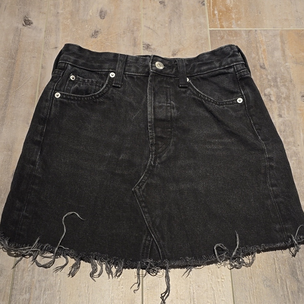 H&M Charcoal Denim Skirt